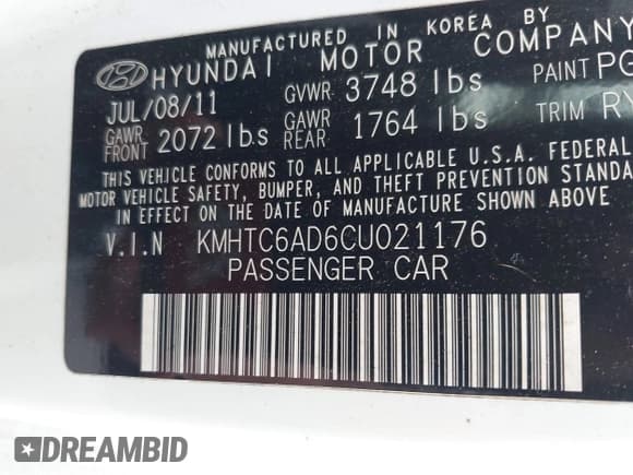 ✅ 2012 Hyundai Veloster w/Gray Int • VIN: KMHTC6AD6CU021176 • Lot: 42205695. Wystawiony na IAAI z przebiegiem 93 665 mil. Bezpłatny archiwum sprzedaży aukcyjnych z USA i szczegółowy raport historii pojazdu na DreamBid. Zdjęcie 9.