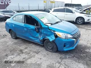 ✅ 2023 Mitsubishi Mirage ES • VIN: ML32FUFJ4PHF06026 • Lot: 41958642. Listed on IAAI with 12,497 mi. Free auction sales archive from the USA and detailed vehicle history report at DreamBid. Image 1.