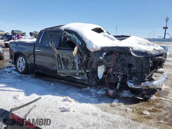 2022 Chevrolet Silverado 1500 LTZ with VIN 1GCUDGEL6NZ528128, listed as a Copart auction lot 49736315 with 47,237 mi miles and Salvage title. Bid and sale history available at DreamBid. Image 4.