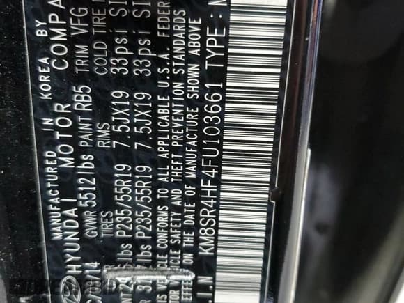 ✅ 2015 Hyundai Santa Fe GLS • VIN: KM8SR4HF4FU103661 • Lot: 69973205. Wystawiony na Copart z przebiegiem 185 572 mil. Bezpłatny archiwum sprzedaży aukcyjnych z USA i szczegółowy raport historii pojazdu na DreamBid. Zdjęcie 13.