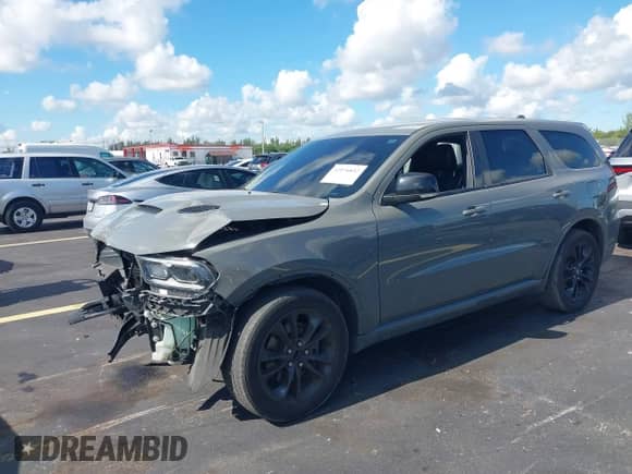 2021 Dodge Durango GT with VIN 1C4RDHDG9MC577714, listed as a IAAI auction lot 42976852 with 95,691 mi miles and . Bid and sale history available at DreamBid. Image 2.