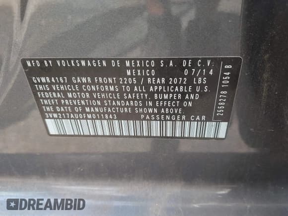 ✅ 2015 Volkswagen Golf TSI S • VIN: 3VW217AU0FM011843 • Lot: 42699022. Wystawiony na IAAI z przebiegiem 78 101 mil. Bezpłatny archiwum sprzedaży aukcyjnych z USA i szczegółowy raport historii pojazdu na DreamBid. Zdjęcie 9.