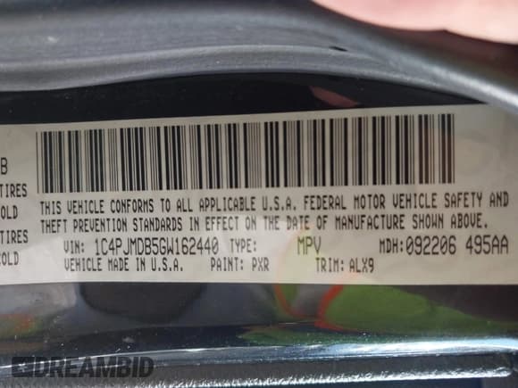 ✅ 2016 Jeep Cherokee Limited • VIN: 1C4PJMDB5GW162440 • Lot: 43524180. Listed on IAAI with 155,831 mi. Free auction sales archive from the USA and detailed vehicle history report at DreamBid. Image 9.
