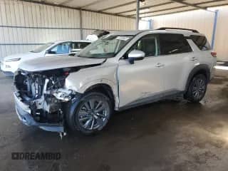 2024 Nissan Pathfinder SV with VIN 5N1DR3BA6RC260019, listed as a Copart auction lot 84636795 with 34,898 mi miles and Clean title. Bid and sale history available at DreamBid. Image 1.