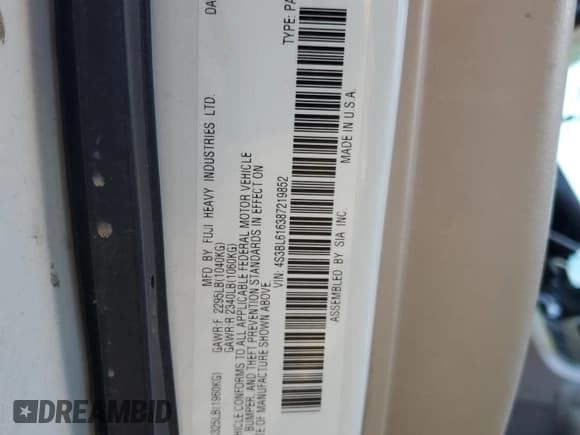 ✅ 2008 Subaru Legacy Special • VIN: 4S3BL616387219852 • Lot: 89920565. Wystawiony na Copart z przebiegiem 145 050 mil. Bezpłatny archiwum sprzedaży aukcyjnych z USA i szczegółowy raport historii pojazdu na DreamBid. Zdjęcie 12.