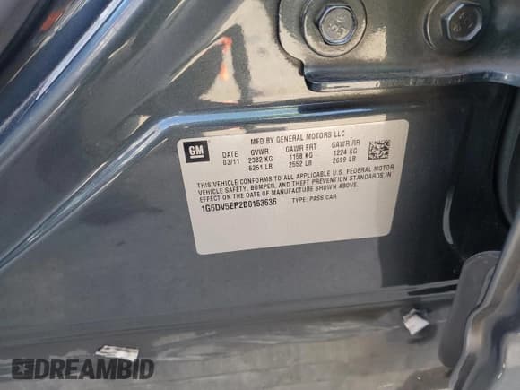 ✅ 2011 Cadillac CTS-V • VIN: 1G6DV5EP2B0153636 • Лот: 87212624. Опубликован ранее на Copart с пробегом Не указан. Бесплатный доступ к архиву аукционных продаж из США и подробный отчёт об истории автомобиля на DreamBid. Изображение 13.