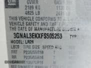 ✅ 2015 Chevrolet Captiva Sport LT • VIN: 3GNAL3EKXFS505253 • Lot: 47776465. Wystawiony na Copart z przebiegiem 168 971 mil. Bezpłatny archiwum sprzedaży aukcyjnych z USA i szczegółowy raport historii pojazdu na DreamBid. Zdjęcie 14.