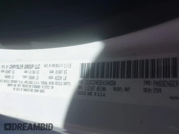 ✅ 2014 Dodge Avenger SE • VIN: 1C3CDZAB3EN154254 • Lot: 41336316. Wystawiony na IAAI z przebiegiem 147 561 mil. Bezpłatny archiwum sprzedaży aukcyjnych z USA i szczegółowy raport historii pojazdu na DreamBid. Zdjęcie 9.