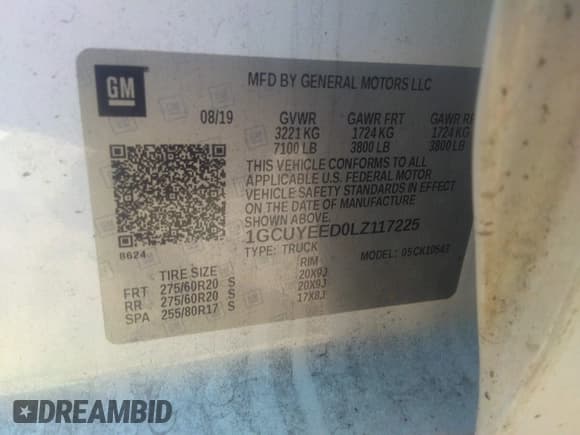 ✅ 2020 Chevrolet Silverado 1500 RST • VIN: 1GCUYEED0LZ117225 • Lot: 41734357. Wystawiony na IAAI z przebiegiem 75 279 mil. Bezpłatny archiwum sprzedaży aukcyjnych z USA i szczegółowy raport historii pojazdu na DreamBid. Zdjęcie 9.