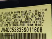 ✅ 2005 Acura RSX • VIN: JH4DC53835S011608 • Lot: 43496663. Listed on IAAI with 249,418 mi. Free auction sales archive from the USA and detailed vehicle history report at DreamBid. Image 9.