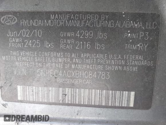 ✅ 2011 Hyundai Sonata SE • VIN: 5NPEC4ACXBH084783 • Лот: 43695672. Опубликован ранее на IAAI с пробегом 173 362 миль. Бесплатный доступ к архиву аукционных продаж из США и подробный отчёт об истории автомобиля на DreamBid. Изображение 9.