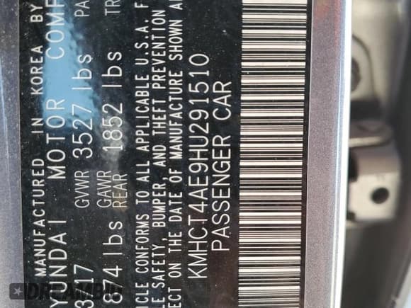 ✅ 2017 Hyundai Accent SE • VIN: KMHCT4AE9HU291510 • Лот: 69290884. Опубликован ранее на Copart с пробегом 103 972 миль. Бесплатный доступ к архиву аукционных продаж из США и подробный отчёт об истории автомобиля на DreamBid. Изображение 13.