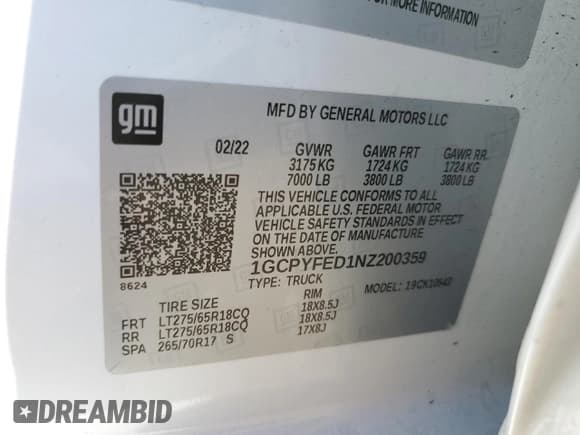 ✅ 2022 Chevrolet Silverado 1500 LT Trail Boss • VIN: 1GCPYFED1NZ200359 • Lot: 80747425. Wystawiony na Copart z przebiegiem 50 119 mil. Bezpłatny archiwum sprzedaży aukcyjnych z USA i szczegółowy raport historii pojazdu na DreamBid. Zdjęcie 12.