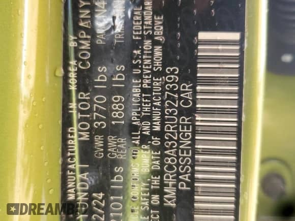 2024 Hyundai Venue Limited с VIN KMHRC8A32RU327393, выставлен на аукционе Copart как лот 84463555 с пробегом 14 806 миль миль и Списание • Salvage title. История ставок и продаж доступна на DreamBid. Изображение 12.