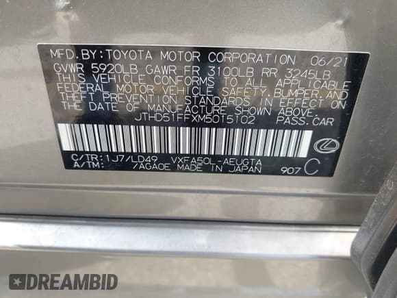 ✅ 2021 Lexus LS 500 • VIN: JTHD51FFXM5015102 • Lot: 42504243. Wystawiony na IAAI z przebiegiem 46 782 mil. Bezpłatny archiwum sprzedaży aukcyjnych z USA i szczegółowy raport historii pojazdu na DreamBid. Zdjęcie 9.