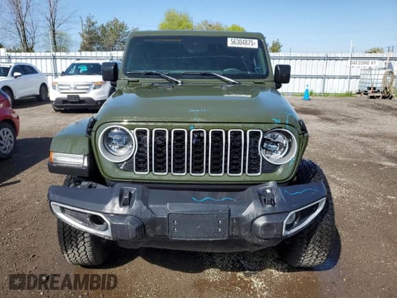 ✅ 2024 Jeep Wrangler Sahara • VIN: 1C4PJXEN9RW117093 • Lot: 56304875. Listed on Copart with 33,741 mi. Free auction sales archive from the USA and detailed vehicle history report at DreamBid. Image 5.