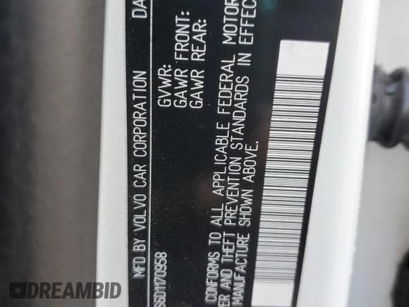 ✅ 2013 Volvo S80 3.2L • VIN: YV1952AS6D1170958 • Lot: 84520214. Listed on Copart with 130,760 mi. Free auction sales archive from the USA and detailed vehicle history report at DreamBid. Image 12.