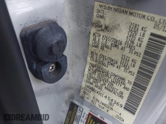 ✅ 2012 Nissan Frontier SV • VIN: 1N6AD0CW2CC454369 • Lot: 43265427. Wystawiony na IAAI z przebiegiem 97 646 mil. Bezpłatny archiwum sprzedaży aukcyjnych z USA i szczegółowy raport historii pojazdu na DreamBid. Zdjęcie 9.