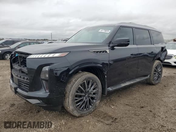 ✅ 2025 Infiniti QX80 Autograph • VIN: JN8AZ3CC3S9600385 • Лот: 44775825. Опубликован ранее на Copart с пробегом 40 миль. Бесплатный доступ к архиву аукционных продаж из США и подробный отчёт об истории автомобиля на DreamBid. Изображение 1.