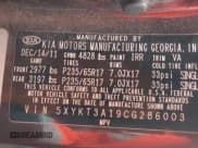 ✅ 2012 Kia Sorento LX • VIN: 5XYKT3A19CG286003 • Lot: 43400609. Listed on IAAI with 87,413 mi. Free auction sales archive from the USA and detailed vehicle history report at DreamBid. Image 9.