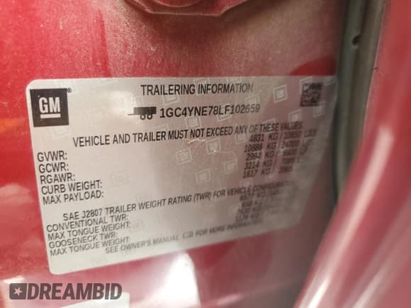 ✅ 2020 Chevrolet Silverado 2500HD LT • VIN: 1GC4YNE78LF102659 • Lot: 67600635. Listed on Copart with 139,138 mi. Free auction sales archive from the USA and detailed vehicle history report at DreamBid. Image 12.