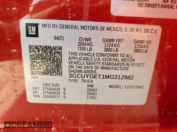 ✅ 2021 Chevrolet Silverado 1500 LTZ • VIN: 3GCUYGET1MG312982 • Lot: 64833535. Wystawiony na Copart z przebiegiem 67 548 mil. Bezpłatny archiwum sprzedaży aukcyjnych z USA i szczegółowy raport historii pojazdu na DreamBid. Zdjęcie 12.