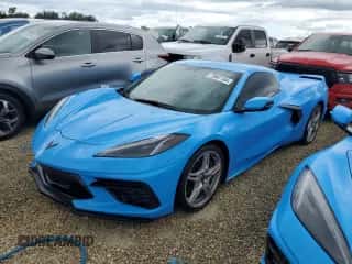 2021 Chevrolet Corvette 1LT z VIN 1G1YA3D45M5123969, wystawiony jako Copart lot #73947164 z przebiegiem Nie podano mil oraz Szkoda całkowita • Salvage title. Historia ofert i sprzedaży dostępna na DreamBid. Obrazek 1.