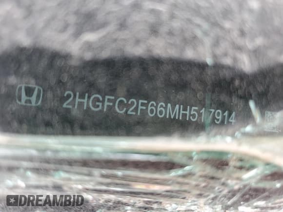 ✅ 2021 Honda Civic LX • VIN: 2HGFC2F66MH517914 • Лот: 61047225. Опубликован ранее на Copart с пробегом Не указан. Бесплатный доступ к архиву аукционных продаж из США и подробный отчёт об истории автомобиля на DreamBid. Изображение 12.