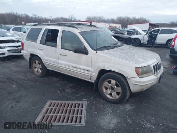 ✅ 2001 Jeep Grand Cherokee Limited • VIN: 1J4GW58N81C520063 • Lot: 43898249. Listed on IAAI with 206,735 mi. Free auction sales archive from the USA and detailed vehicle history report at DreamBid. Image 1.