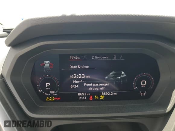 ✅ 2023 Audi Q4 e-tron Premium Plus • VIN: WA1BCBFZXPP079240 • Lot: 60474944. Listed on Copart with 8,692 mi. Free auction sales archive from the USA and detailed vehicle history report at DreamBid. Image 9.