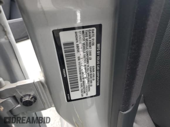 ✅ 2006 Volvo S80 • VIN: YV1TH592961444823 • Лот: 66366415. Опубликован ранее на Copart с пробегом 65 615 миль. Бесплатный доступ к архиву аукционных продаж из США и подробный отчёт об истории автомобиля на DreamBid. Изображение 12.