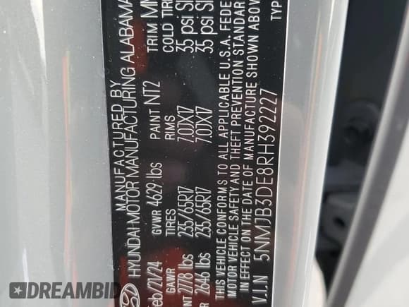 ✅ 2024 Hyundai Tucson SEL • VIN: 5NMJB3DE8RH392227 • Lot: 65554204. Wystawiony na Copart z przebiegiem 3 611 mil. Bezpłatny archiwum sprzedaży aukcyjnych z USA i szczegółowy raport historii pojazdu na DreamBid. Zdjęcie 14.