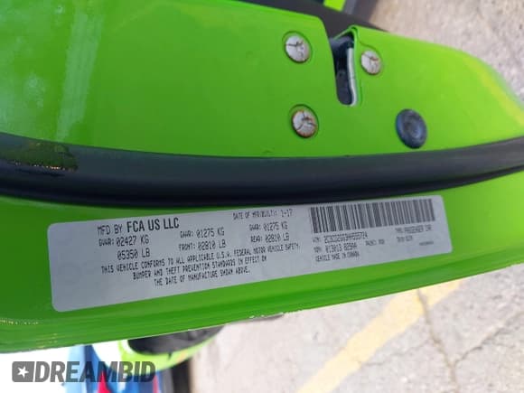 ✅ 2017 Dodge Challenger GT • VIN: 2C3CDZGG3HH555724 • Lot: 43612781. Listed on IAAI with 47,721 mi. Free auction sales archive from the USA and detailed vehicle history report at DreamBid. Image 9.