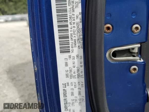 2010 Dodge 1500 Laramie с VIN 1D7RV1CT5AS244291, выставлен на аукционе Copart как лот 59103934 с пробегом 274 497 миль миль и Списание • Salvage title. История ставок и продаж доступна на DreamBid. Изображение 12.