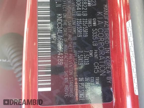 ✅ 2024 Kia EV6 Wind • VIN: KNDC34LA6R5614289 • Lot: 89927875. Listed on Copart with 44,541 mi. Free auction sales archive from the USA and detailed vehicle history report at DreamBid. Image 13.