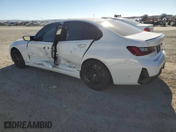 2024 BMW 3 Series M340i with VIN 3MW49FS05R8E84383, listed as a Copart auction lot 72015615 with 12,747 mi miles and Salvage title. Bid and sale history available at DreamBid. Image 2.