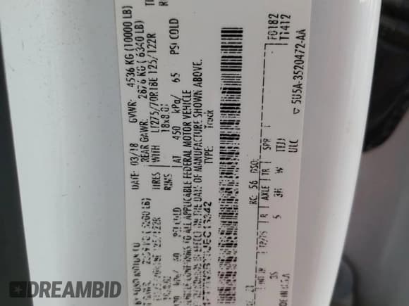 ✅ 2018 Ford F-250 Platinum • VIN: 1FT7W2BT0JEC13342 • Lot: 91706975. Wystawiony na Copart z przebiegiem 159 187 mil. Bezpłatny archiwum sprzedaży aukcyjnych z USA i szczegółowy raport historii pojazdu na DreamBid. Zdjęcie 12.