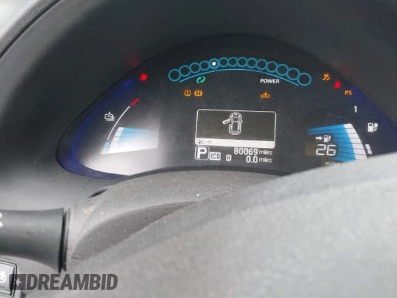 ✅ 2013 Nissan LEAF SL • VIN: 1N4AZ0CP5DC405445 • Lot: 42476859. Listed on IAAI with 80,069 mi. Free auction sales archive from the USA and detailed vehicle history report at DreamBid. Image 14.