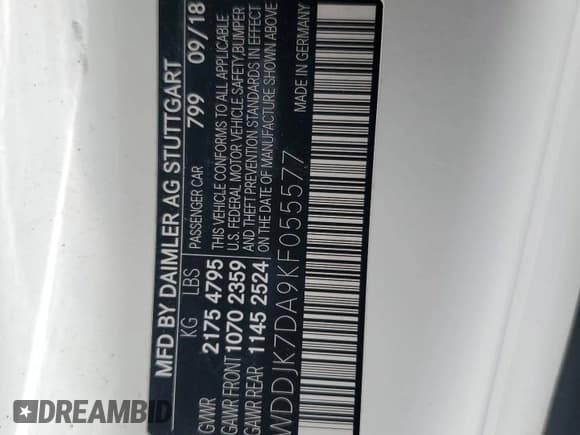 ✅ 2019 Mercedes-Benz SL 550 • VIN: WDDJK7DA9KF055577 • Лот: 74231814. Опубликован ранее на Copart с пробегом Не указан. Бесплатный доступ к архиву аукционных продаж из США и подробный отчёт об истории автомобиля на DreamBid. Изображение 13.