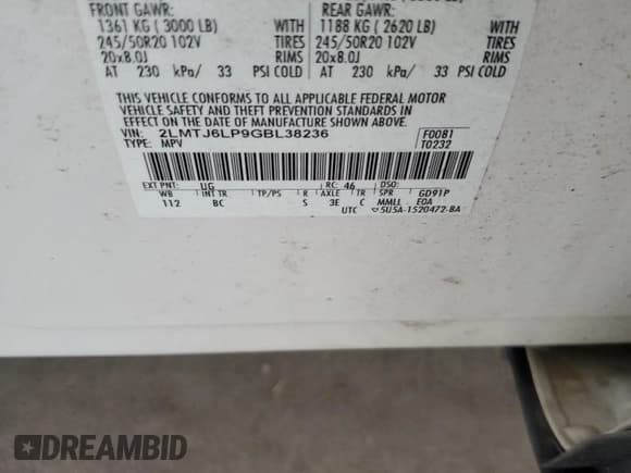 ✅ 2016 Lincoln MKX Reserve • VIN: 2LMTJ6LP9GBL38236 • Лот: 69346045. Опубликован ранее на Copart с пробегом 113 828 миль. Бесплатный доступ к архиву аукционных продаж из США и подробный отчёт об истории автомобиля на DreamBid. Изображение 12.