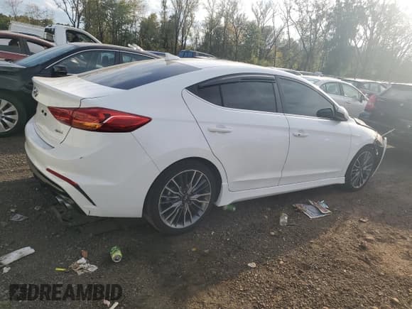 ✅ 2017 Hyundai Elantra Sport • VIN: KMHD04LB3HU332133 • Lot: 82200305. Listed on Copart with 112,367 mi. Free auction sales archive from the USA and detailed vehicle history report at DreamBid. Image 3.