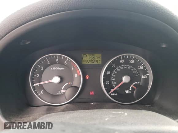 2007 Hyundai Accent GLS with VIN KMHCN46CX7U132172, listed as a Copart auction lot 61669064 with 220,897 mi miles and Salvage title. Bid and sale history available at DreamBid. Image 9.