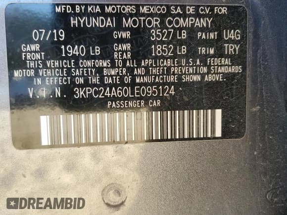✅ 2020 Hyundai Accent SE • VIN: 3KPC24A60LE095124 • Лот: 79108244. Опубликован ранее на Copart с пробегом 109 849 миль. Бесплатный доступ к архиву аукционных продаж из США и подробный отчёт об истории автомобиля на DreamBid. Изображение 15.