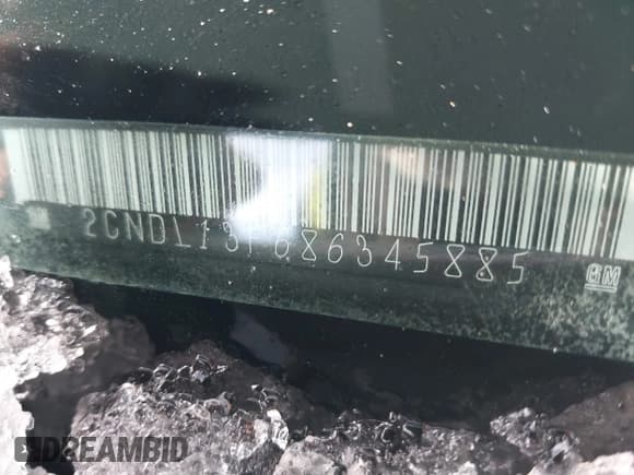 ✅ 2008 Chevrolet Equinox LS • VIN: 2CNDL13F686345885 • Lot: 41357726. Listed on IAAI with 184,562 mi. Free auction sales archive from the USA and detailed vehicle history report at DreamBid. Image 9.