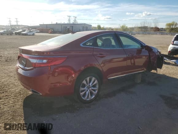 ✅ 2014 Hyundai Azera Limited • VIN: KMHFH4JG2EA380767 • Lot: 90373075. Listed on Copart with Not provided. Free auction sales archive from the USA and detailed vehicle history report at DreamBid. Image 3.