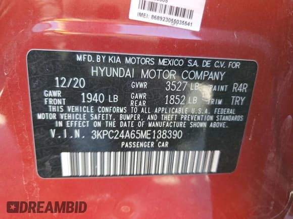 ✅ 2021 Hyundai Accent SE • VIN: 3KPC24A65ME138390 • Лот: 43286515. Опубликован ранее на Copart с пробегом 54 234 миль. Бесплатный доступ к архиву аукционных продаж из США и подробный отчёт об истории автомобиля на DreamBid. Изображение 12.