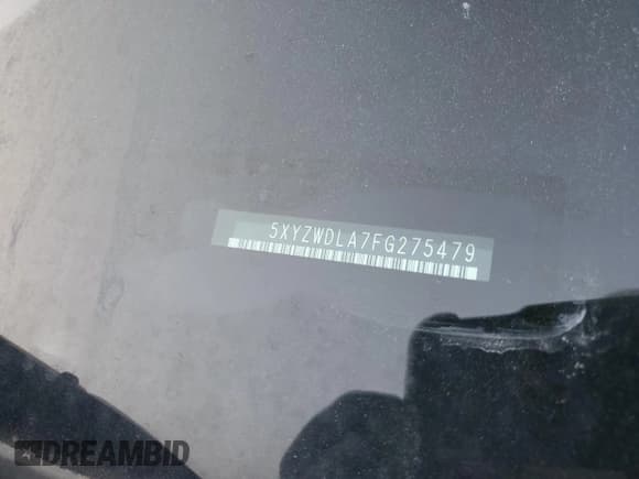 ✅ 2015 Hyundai Santa Fe • VIN: 5XYZWDLA7FG275479 • Lot: 91111245. Listed on Copart with 104,919 mi. Free auction sales archive from the USA and detailed vehicle history report at DreamBid. Image 13.