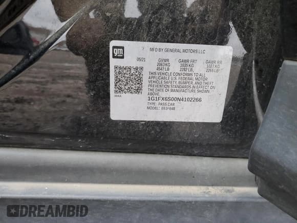 ✅ 2022 Chevrolet Bolt EV 2LT • VIN: 1G1FX6S00N4102266 • Lot: 84642744. Wystawiony na Copart z przebiegiem 36 668 mil. Bezpłatny archiwum sprzedaży aukcyjnych z USA i szczegółowy raport historii pojazdu na DreamBid. Zdjęcie 14.