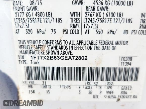 ✅ 2016 Ford F-250 XLT • VIN: 1FT7X2B63GEA72802 • Lot: 90720895. Wystawiony na Copart z przebiegiem 157 216 mil. Bezpłatny archiwum sprzedaży aukcyjnych z USA i szczegółowy raport historii pojazdu na DreamBid. Zdjęcie 12.