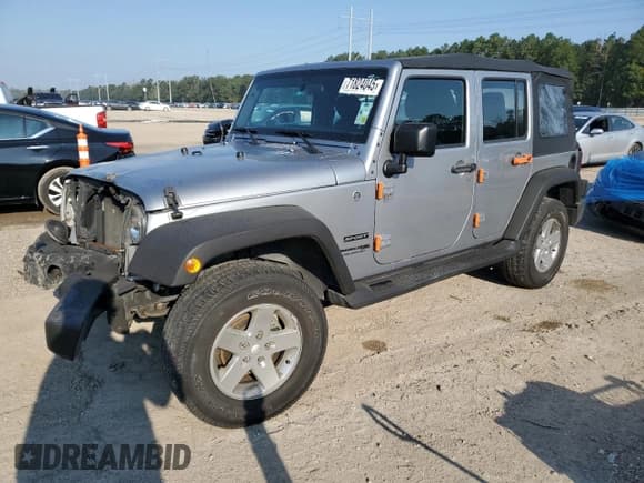 ✅ 2018 Jeep Wrangler Unlimited Sport S • VIN: 1C4BJWDG6JL869606 • Lot: 71824045. Listed on Copart with 47,677 mi. Free auction sales archive from the USA and detailed vehicle history report at DreamBid. Image 1.